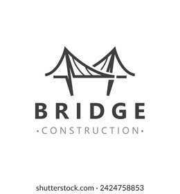 Minimalistisches Bridge-Logo geeignet für Bauarbeiter und Bauarbeiter Vektor-Design