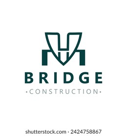 Minimalistisches Bridge-Logo geeignet für Bauarbeiter und Bauarbeiter Vektor-Design