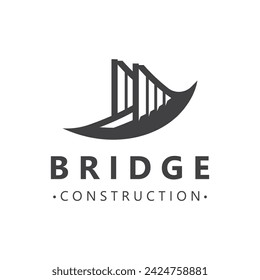 Minimalistisches Bridge-Logo geeignet für Bauarbeiter und Bauarbeiter Vektor-Design