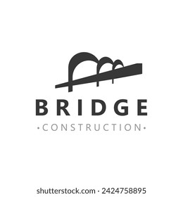 Minimalist Bridge logo suitable for building and construction workers vector design