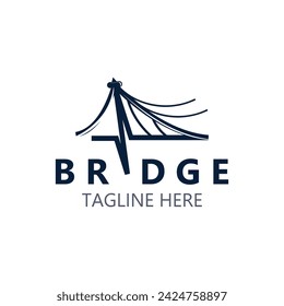 Minimalist Bridge logo suitable for building and construction workers vector design
