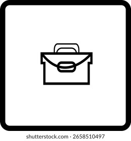 Um ícone de pasta minimalista que representa trabalho, negócios, empregos e gerenciamento de escritório. Ideal para currículos, painéis de carreira, ferramentas de gerenciamento de projetos ou aplicativos de RH. Seu contorno limpo se encaixa na web moderna.	