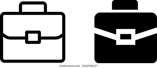 "Minimalist Briefcase Icon Vector Design"