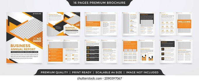 minimalist brochure corporate template with creative style use for business annual report