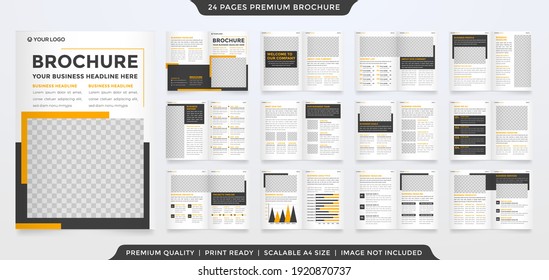 minimalist brochure template design with a4 layout and modern style use for annual report and business presentation