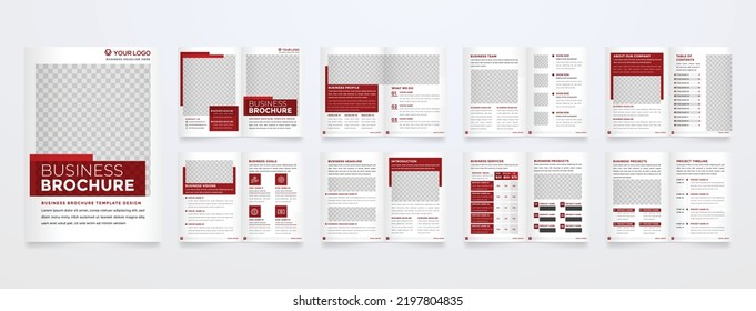 minimalist brochure template design use for company profile and proposal