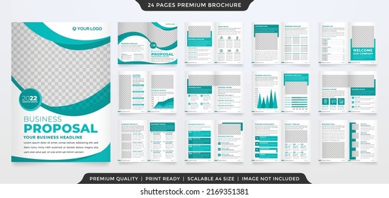 minimalist brochure template with modern concept and minimalist layout use for business profile and product catalog