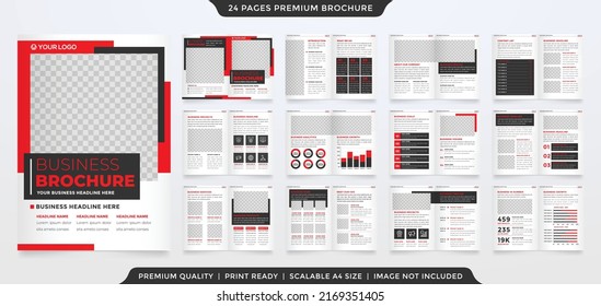 minimalist brochure template with modern concept and minimalist layout use for business profile and product catalog