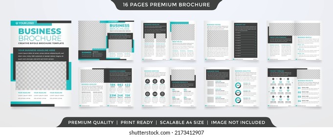 minimalist brochure template with modern concept and minimalist layout use for business profile and product catalog