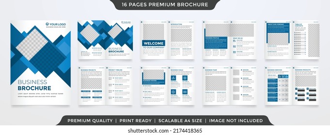 minimalist brochure template with modern concept and minimalist layout use for business profile and product catalog