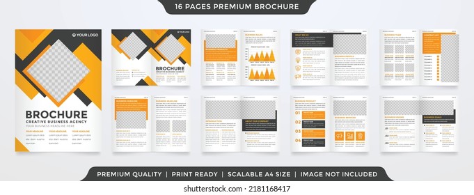 minimalist brochure template with modern concept and minimalist layout
