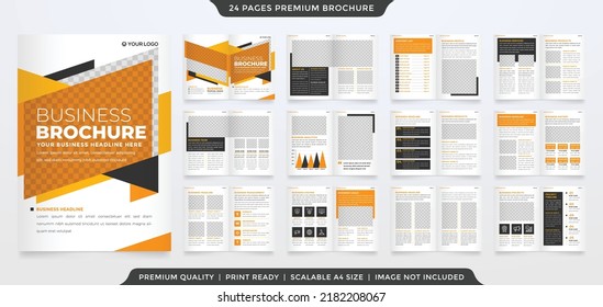 minimalist brochure template with modern concept and minimalist layout use for business profile and product catalog