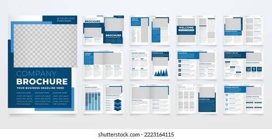 minimalist brochure template with modern concept and minimalist layout use for business profile and product catalog