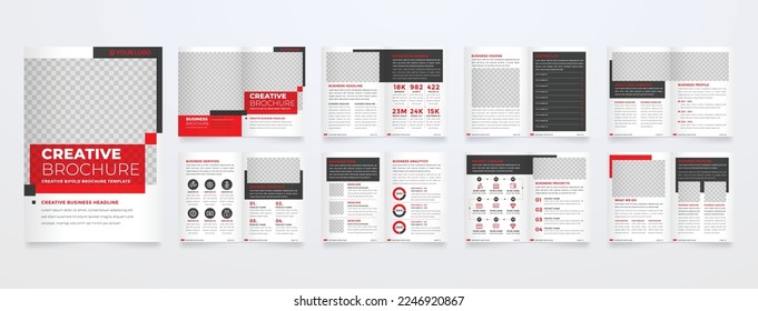 minimalist brochure template with modern concept and minimalist layout use for business profile and product catalog