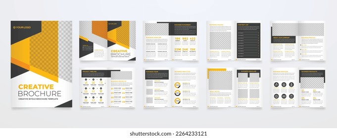 minimalist brochure template with modern concept and minimalist layout use for business profile and product catalog