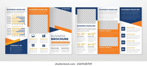 minimalist brochure template with modern concept and minimalist layout use for business profile and product catalog