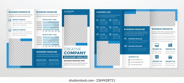 minimalist brochure template with modern concept and minimalist layout use for business profile and product catalog