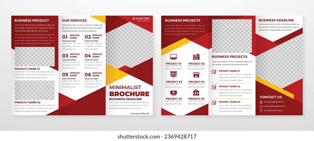 minimalist brochure template with modern concept and minimalist layout use for business profile and product catalog