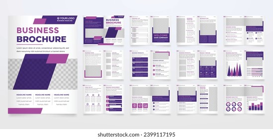 minimalist brochure template with modern concept and minimalist layout use for business profile and product catalog	
