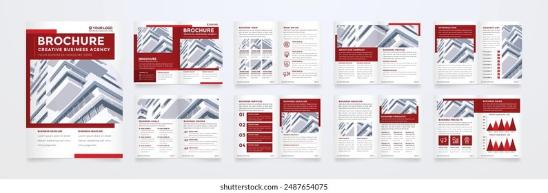Plantilla de folleto minimalista con concepto moderno y diseño minimalista para el perfil de negocio y el catálogo de productos	