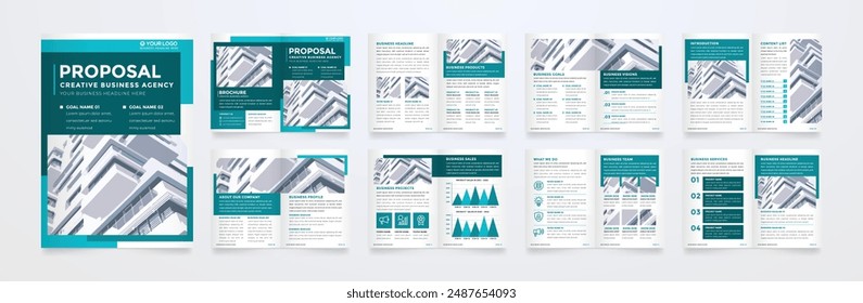 minimalist brochure template with modern concept and minimalist layout use for business profile and product catalog	