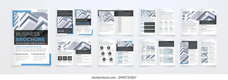 minimalist brochure template with modern concept and minimalist layout use for business profile and product catalog