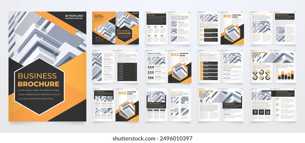 Plantilla de folleto minimalista con concepto moderno y uso de diseño minimalista para perfil de negocio y catálogo de productos