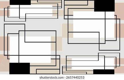 Ilustración gráfica de Vector moderno de diseño plano marrón minimalista