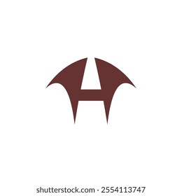 Minimalist brown letter A logo in vector format, ideal for business and branding purposes.