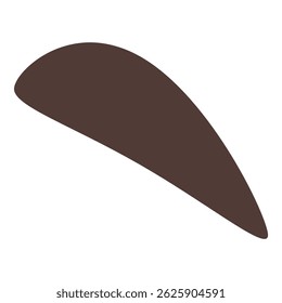 Minimalist brown shape on a white background, evoking simplicity and modern aesthetics