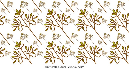 minimalist brown twig branches seamless surface pattern design tile