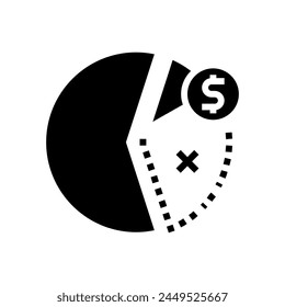 minimalist budgeting lifestyle glyph icon vector. minimalist budgeting lifestyle sign. isolated symbol illustration