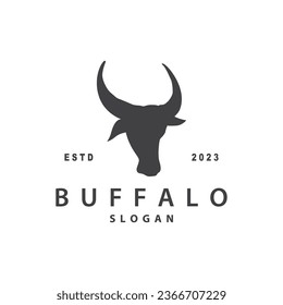 Minimalist Buffalo Logo Template Illustration Symbol