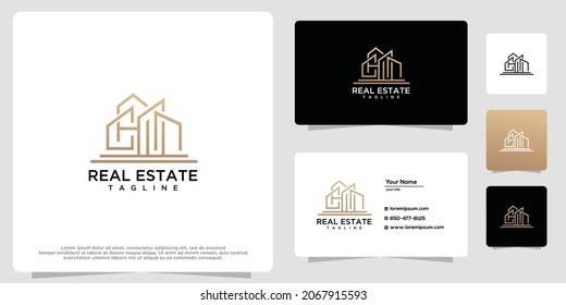 Minimalist building architectural logo design inspiration.