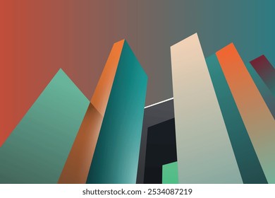Minimalist building background. Vector illustration 