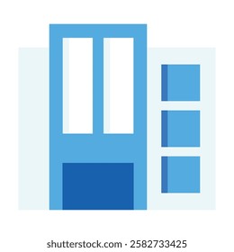 Minimalist building icon representing government institutions, security agencies, and law enforcement headquarters.