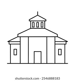 Línea de construcción minimalista Ilustración vectorial de arte - Diseño arquitectónico