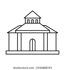 Línea de construcción minimalista Ilustración vectorial de arte - Diseño arquitectónico