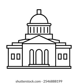 Minimalistische Baulinie Kunst Vektorgrafik - Architektonische Design-Kontur