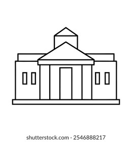 Línea de construcción minimalista Ilustración vectorial de arte - Diseño arquitectónico