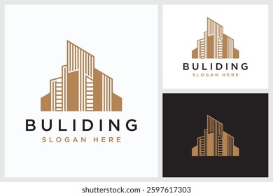 minimalist building logo design architecture inspiration, building logo design vector architecture inspiration
