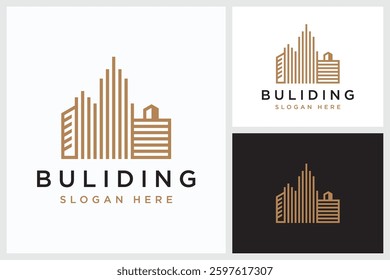 minimalist building logo design architecture inspiration, building logo design vector architecture inspiration