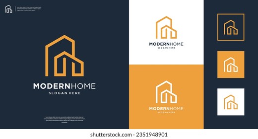 Minimalist building logo design inspiration