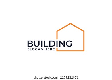 Minimalist building logo design template