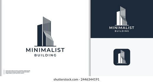 minimalist building logo with line sketch inspiration.