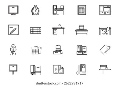 Minimalist bulletin board line artwork