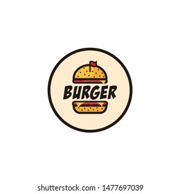 Minimalist Burger Logo Design Inspiration