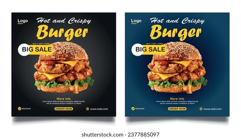 minimalist burger social media ad, story, banners. social media magazine offer price promotion content.