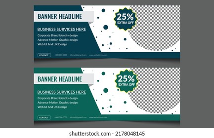 Minimales Business-Banner-Design mit Unternehmensfarbe