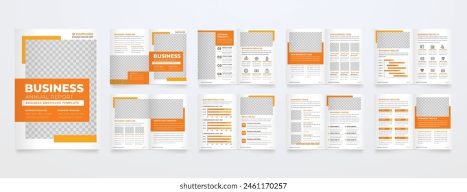 minimalist business brochure template with simple style and modern layout